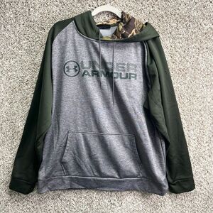 Under Armour Hoodie Men’s XL ColdGear Green and Grey Loose Fit